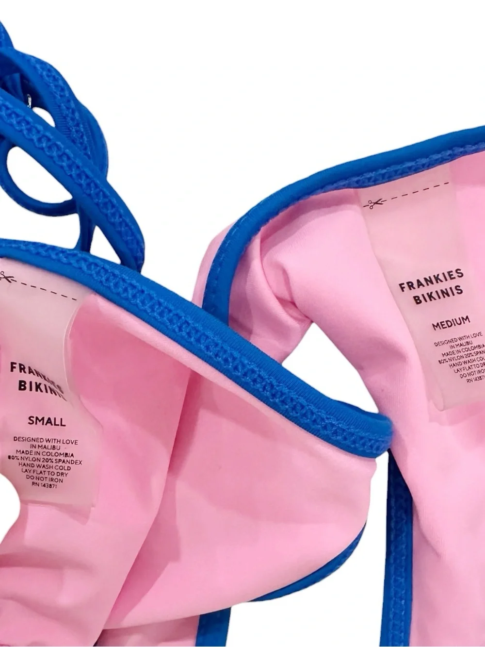 RARE FRANKIE’S BIKINIS Lumia Top & Full Moon Micro Bikini Bottom in Fairy Floss